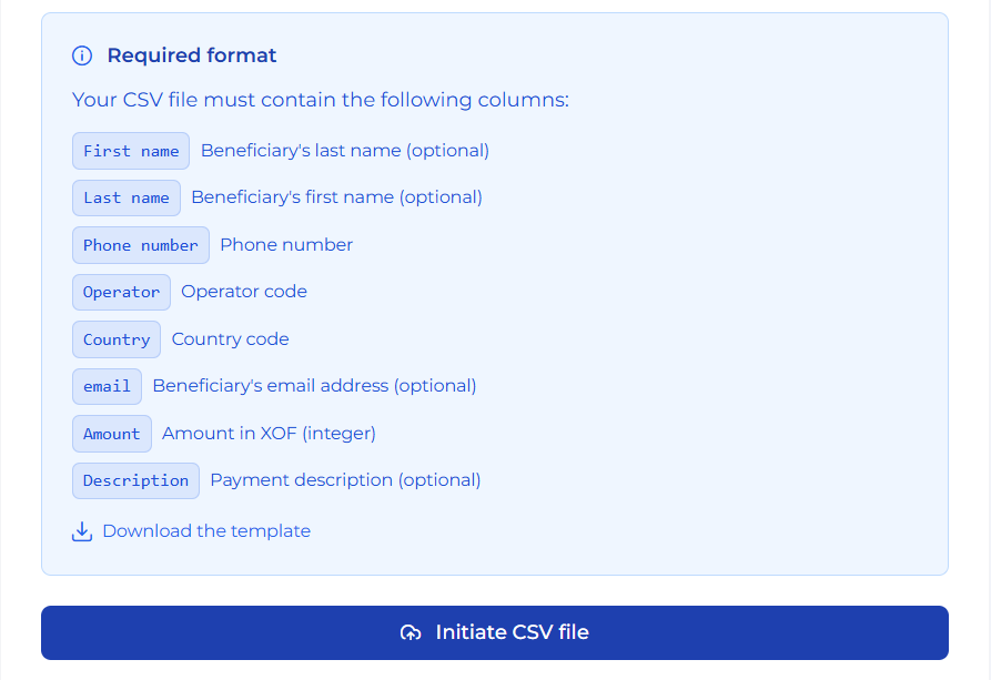 CSV file format