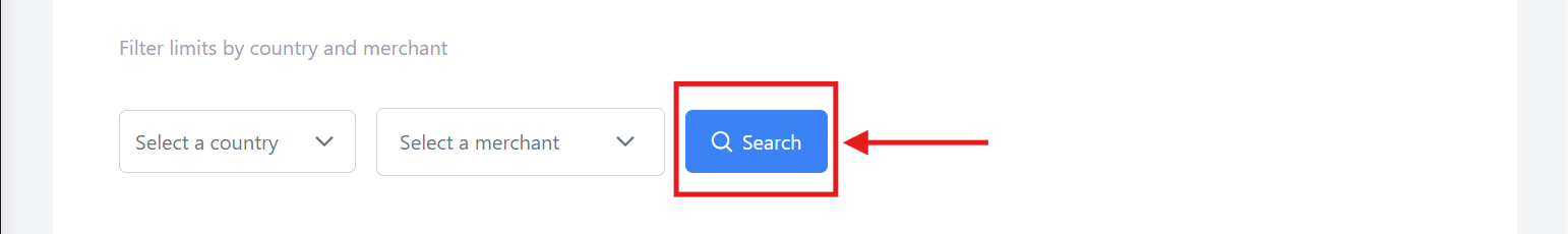 Search Merchant Limits