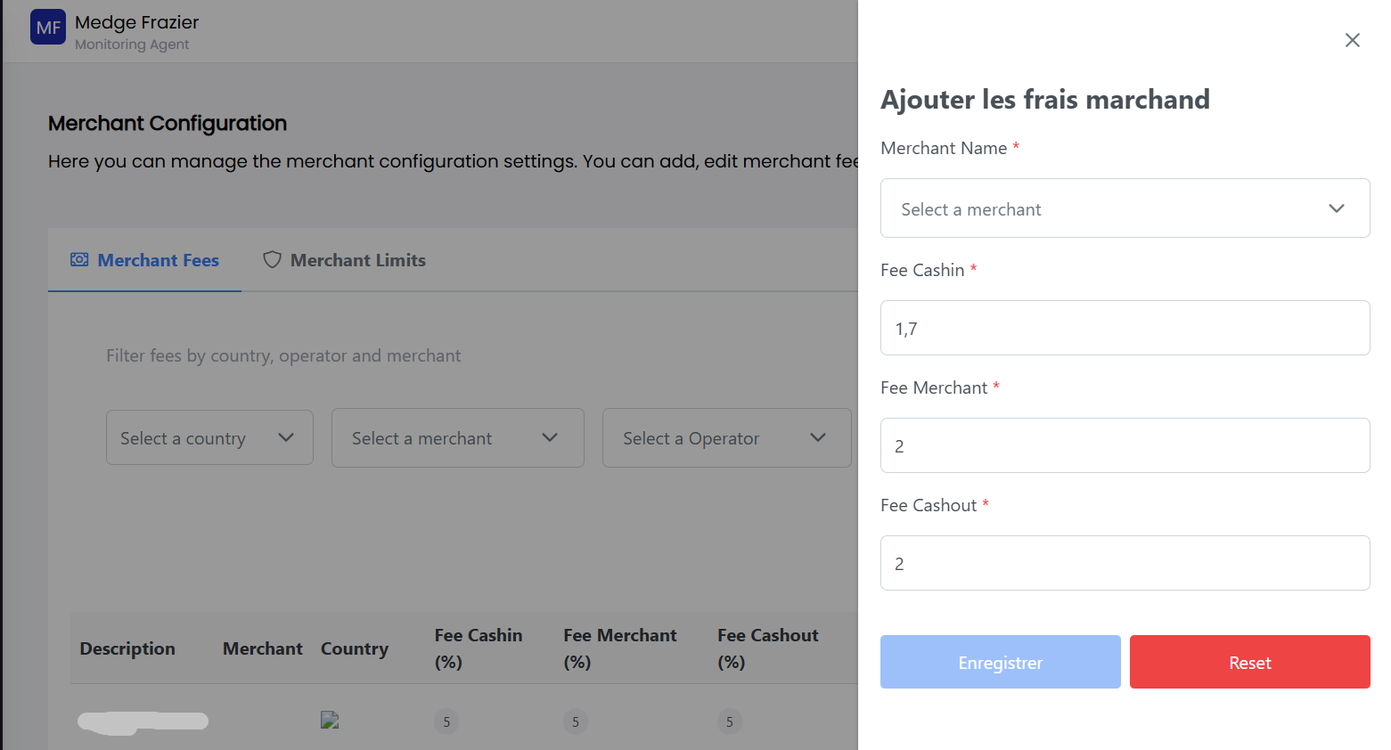 Merchant Fee Created