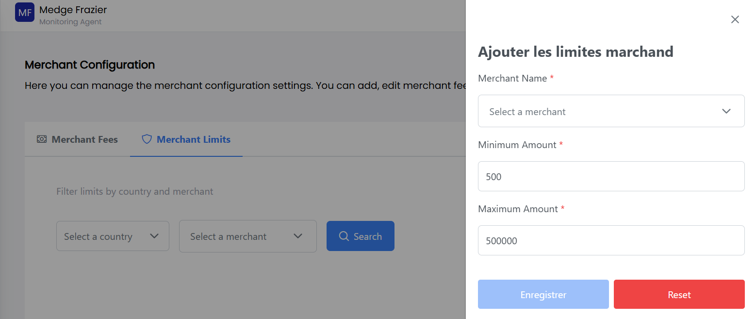 Merchant Limit Created