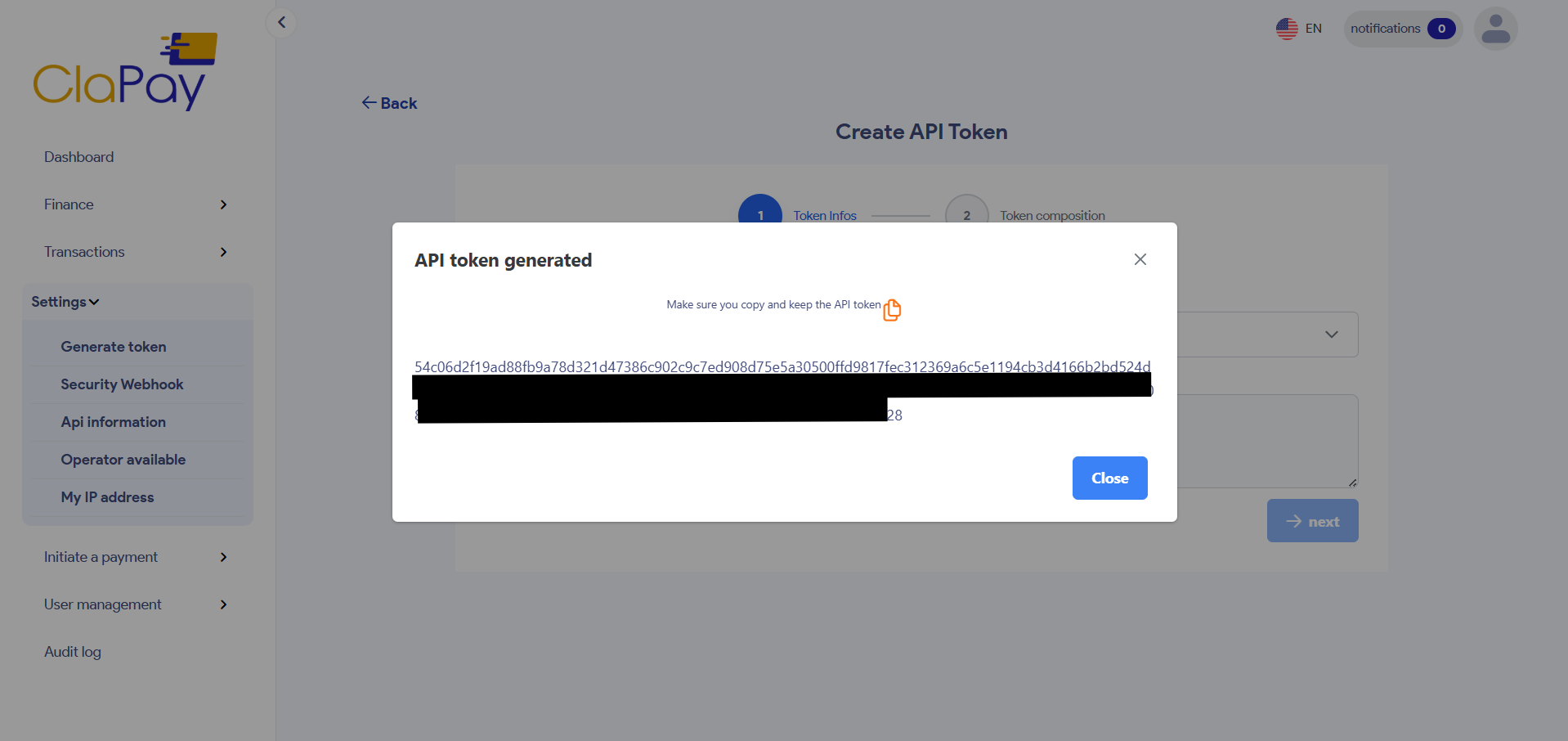 Generate Token 8