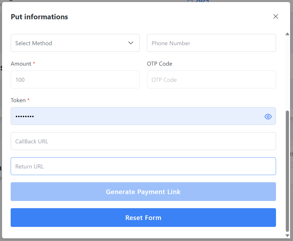 Generate Payment Link