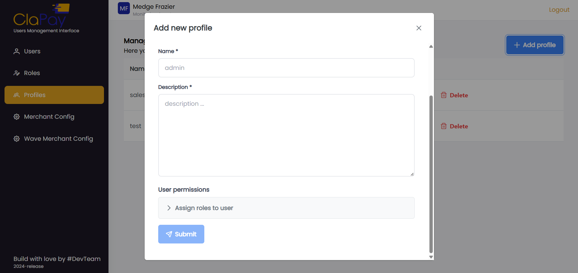 Add Profile Form